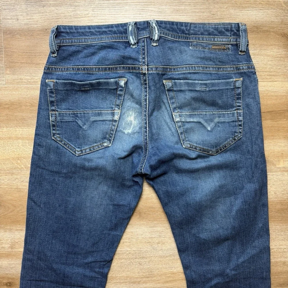 Diesel Thommer Jeans Men 29x32 Blue Slim Skinny Stretch Dark Wash Denim‎ 0848U